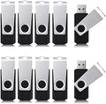 Aiibe 16 GB Flash Drive 10 Pack Bulk 16GB USB Flash Drives 2.0 USB Stick Thumb Drive USB Drive Pack, Black