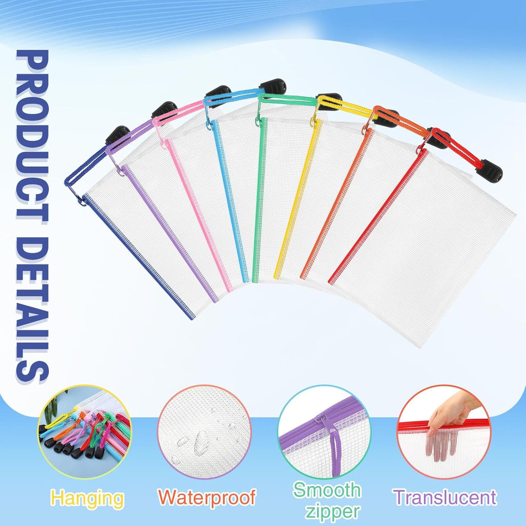 Jetec 32 Pcs Mesh Zipper Bags Toy Storage Bikini Organizer Bag Bolsas Para Guardar Trajes De Baño Waterproof Zipper Reusable Pouch Puzzle Multipurpose for Storage Office(Cute Color,5.1 x 4.1 Inch)