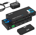 HDMI Switch 4 in 1 Out 4K@60Hz, 4 Ports HDMI Switcher Selector with Remote, Support HDCP 2.2 HD R10+ Dolby Vision/Atmos 18Gbps CEC for Apple TV Game PC PS4 5 Pro Xbox Roku