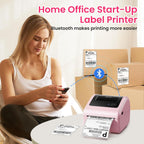 Bluetooth Thermal Label Printer 4x6 - D450BT Shipping Label Printer for Small Business, Shipping Packages, Office, Home, Compatible with Ebay, USPS, Shopify, Amazon, Tiktok