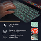 Kuzy Mint Premium MacBook Pro 14 inch Keyboard Cover M4 16" 2025 2024 2023 M3 M2 M1 Pro Max - MacBook Air 13 inch Keyboard Cover 15" M4 - A3240 A3241 A3401 A3403 A3114 A3113 - US Layout TPU, Mint