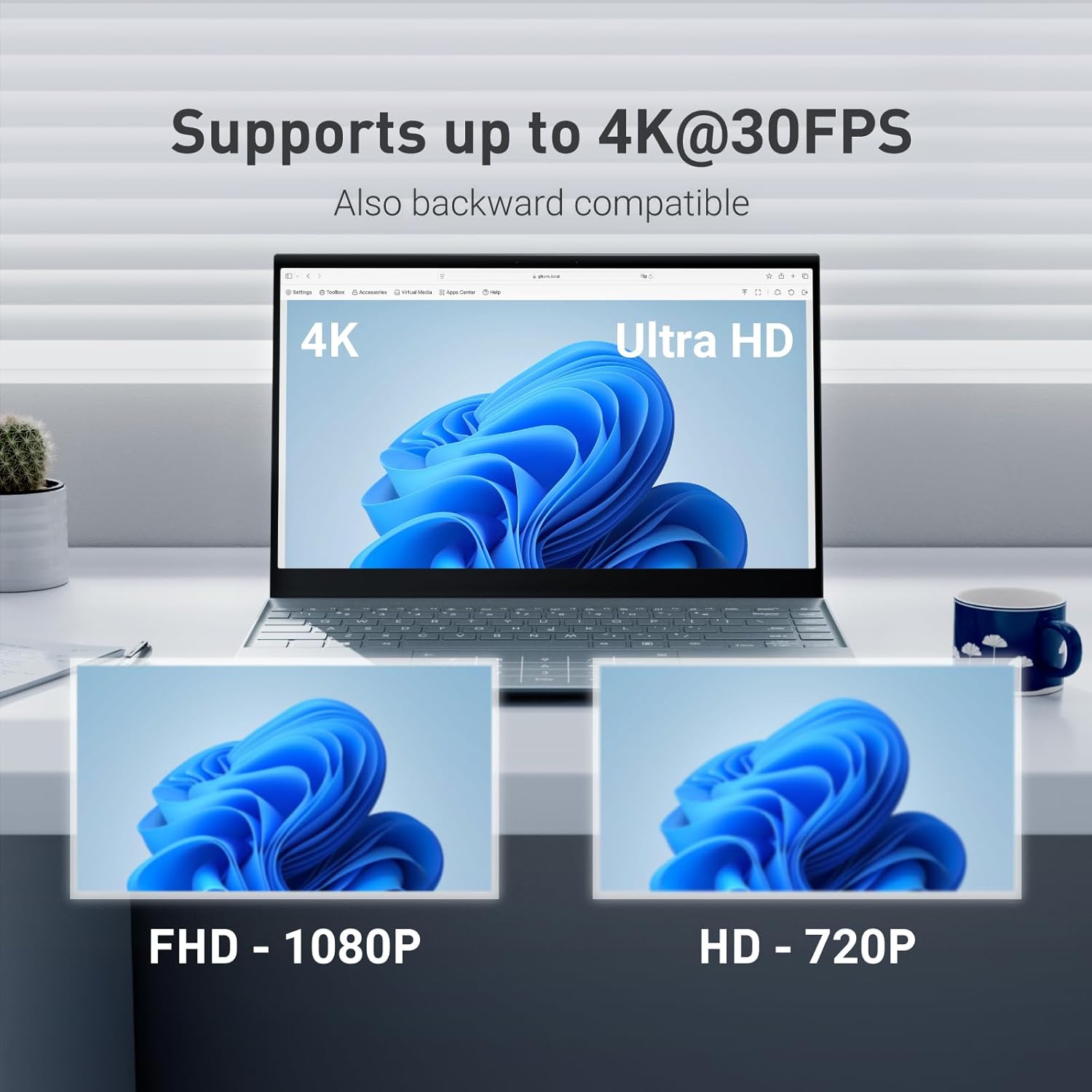 GL.iNet Comet (GL-RM1) Remote KVM Over Internet, 4K@30Hz Tailscale Support,Remote Keyboard, Video, Mouse, Install OS Via BIOS Control, Adapted KVM Switches for Home Offices,Data Center