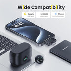 Wireless Lavalier Microphone for iPhone Android, 2in1 Magnetic & Clamp Lapel, Banxye Ultra-light 1 Click Noise Cancelling Studio Sound, Lapel Mic for Video Recording, Streaming, Youtube, Tiktok, Beige