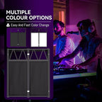 Portable DJ Booth T able,Foldable DJ Table Stand Portable with White & Black Scrim,Adjustable DJ Facade Booth Station Metal Frame D J Table with Cable Hole for Private Events, Clubs, Bars (50*25 XL)