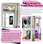 Silicone Suction Phone Case Mount 3 Pack, Silicon Adhesive Suction Cup Phone Mount, Non Slip Sticky Phone Grip for Cellphone, Strong Grip Holder for Selfies and Videos (LTPK&WT&TP)