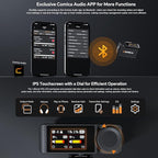 COMICA BooMax Wireless Lavalier Microphone for Cameras, Smartphones, 2.4G Internal Dual Lapel Mic with 32G Storage,Noise Cancellation,IPS Touchscreen for Vlogs, Interviews, Live Streamings,TikTok