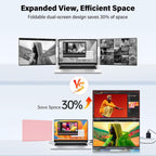 InnoView 18" 2K 100Hz Dual Portable Monitor 100% DCI-P3 Dual Monitor 315°Adjustable Screen Extender for Windows Mac Laptop with Speakers Type-C HDMI DP Foldable 2560x1600 Monitors (No Driver Needed)