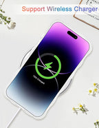 Jusy Compatible with iPhone 12, Colorful Retro Oil Painting Printed Flower Laser Glossy Pattern Cute Curly Wave Phone Case Soft TPU Cover for Girly Women - Purple Moon