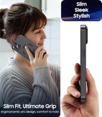 Magnetic for iPhone 14 Plus Case [Compatible with MagSafe][Built-in Camera Lens Protector] Slim Soft Silicone Bumper Shockproof Metallic Luster Phone Case (Black)