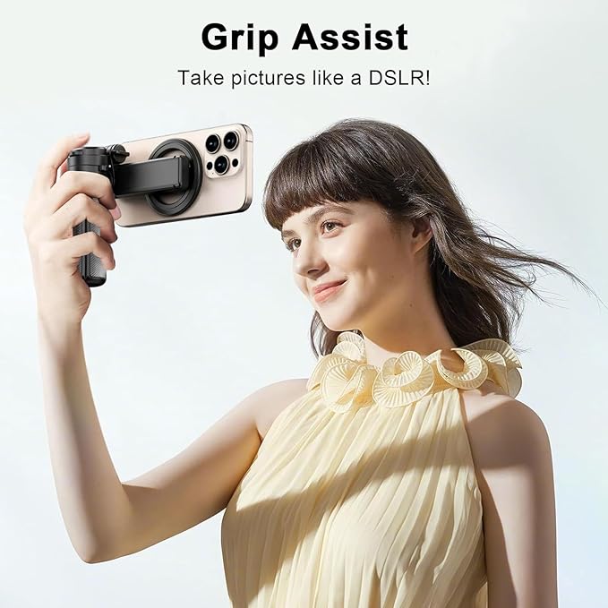 Magnetic Selfie Stick with Remote, 360° Rotation Phone Tripod, 4-in-1 Multifunctional Magnetic Phone Selfie Stick, Mini Portable Extendable Mag Tripod for Cell Phone Video Recording Trave