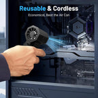 Compressed Air Duster, 130000RPM Super Power Cordless Air Duster Replace Compressed air can Gear Adjustable Mini Blower Dust Blower for Computer Keyboard House Outdoor and Car