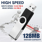 Aoriher 50 Pack USB 2.0 Flash Drives Bulk, Portable USB Thumb Drives with Lanyards, Swivel Flash Drives Thumb Drives for Office School Data Storage (2GB)