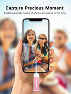 Gulloe 512GB Flash Drive Intended for iPhone, Memory Stick Storage for Photos and Videos Backup, Compatible with iPhone iPad Android PC, Plug and Play, No Application Required (Pink)