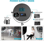 Neewer LED Bi-Color Studio Round Lighting, Ultra Thin Studio Edge Flapjack Light, 18''/45.5cm 70W Dimmable Portrait Light with AC Adapter/2.4G Wireless Remote (Battery/Light Stand Not Included)