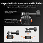 VRIG Quick Release Base Mount Kit for GoPro Accessories, Magnetic Quick Release Camera Tripod Mounts for Insta 360, DJI Osmo Action 5Pro/4/3,Go Pro Hero 13 12 11 10 9,with 1/4" Screw Hole for Tripod