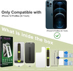 (2-Pack Matte Privacy Anti-Spy Screen Protector for iPhone 12 Pro Max (6.7-Inch),9H Tempered Glass,Anti-Glare,Full Coverage,Anti-Fingerprint,Auto Dust Removal,Bubble-Free