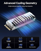 ORICO OS5 4TB M.2 SSD for PS5 Storage Expansion, M.2 PCIe 4.0 NVMe Gaming SSD with TLC NAND, 7450MB/s Read, Pre-Installed Heatsink Designed for PS5 Airflow, Ready for Direct Installation