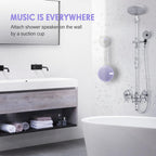 INSMY C12 IPX7 Waterproof Shower Bluetooth Speaker, Portable Small Speaker, Speakers Bluetooth Wireless Loud Clear Sound Support TF Card Suction Cup for Kayak Canoe Beach Gift (Purple)