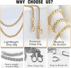 Metal Phone Chain, Crossbody Detachable Phone Lanyard with 1*Wrist Strap & 2* Tether Tabs for iPhone and Smartphones (Gold,Long)