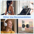 Vacuum Suction Magnetic Phone Holder, 2025 Upgraded Foldable Retractable Magnet Suction Cup Phone Mount for Car, 360° Adjustable Magnetic Phone Stand for Cars/Gyms/Mirrors/Smooth Surface