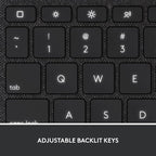 Logitech Combo Touch iPad 10th Gen Case, Detachable Keyboard, Large Precision Trackpad, Backlit Keyboard, Smart Connector - Oxford Gray