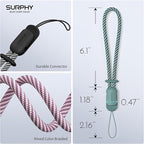 SURPHY 3 Pack Phone Wrist Strap with CellPhone Tether Tab, Cellphone Lanyard, Phone Strap with 2-Color Braided, Wrist Lanyard