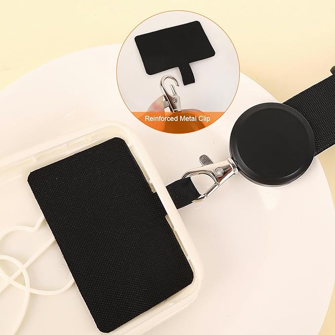 Phone Lanyard Crossbody Strap, Phone Lanyard Crossbody Wrist Strap, Adjustable Anti-Theft Phone Patch Lanyards for Most Smartphones,Universal Cell Phone Neck lanyard for Women and Men (Black)