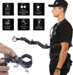 DF DIGITALFOTO THANOS-SE Support Vest Rig System,Filmmakers Kit Gimbal SteadyCam Axis Compatible with DJI RS4/RS 4 Pro/RS2/RS 3 PRO Mini,ZHIYUN Crane 3S for Videographer Smoothing footage 4.4-17.6 lbs