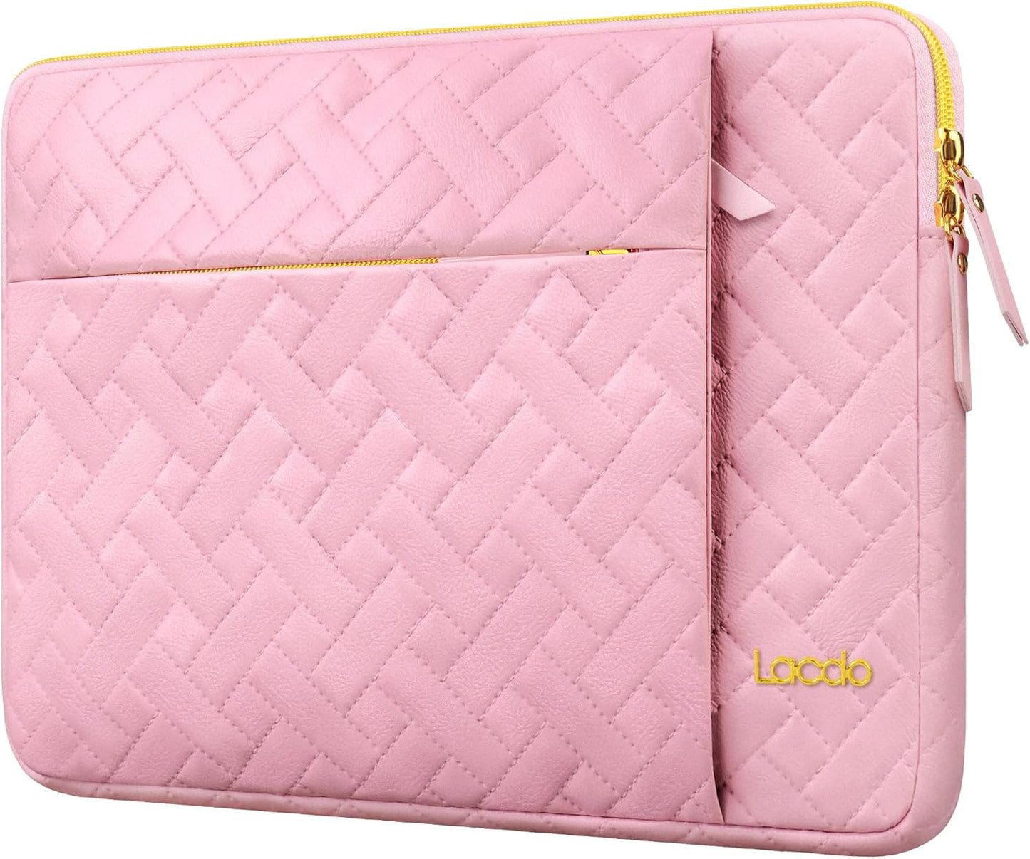 Lacdo 14 Inch Laptop Sleeve Case for HP Lenovo Dell ASUS Chromebook 14 / HP Pavilion Stream 14 / Dell Inspiron 14 / Lenovo IdeaPad 14 / Aspire/ASUS ZenBook Computer Bag Water-Resistant, Sakura Pink