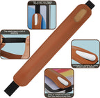 Vegan Leather Elastic Band Stylus Holder, Capacitive Pen Case for Tablets - Fits Most Capacitive Pens & Pencils(Brown)