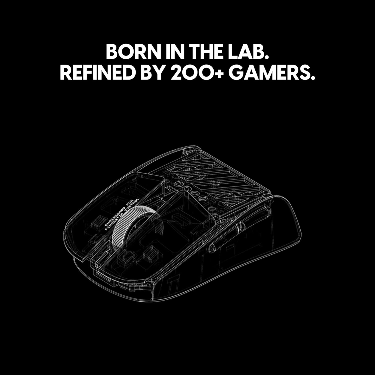 Pulsar Gaming Gears LAB X2F Wireless Fingertip Gaming Mouse, Ultra Lightweight 1.34 oz (38 g), HUANO Blue Pink Dot Switches, 32,000 DPI, 750 IPS, XS-1 Sensor, 8K Compatible (Black)