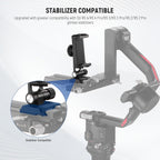 Neewer Phone Tripod Mount Adapter with Arca Type QR Base, Cold Shoe, 1/4" 3/8" Holes, 360° Swivel 180° Tilt, Phone Holder Compatible with iPhone Samsung Arca Swiss DJI RS 4 Pro 3 2 Stabilizer, SP-18