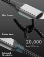 6ft USB C to Lightning Cable 2Pack, MFi Certified 27W iPhone 14/13/12 Super Fast Charging Cord 2m, Long Nylon Braided Type C to Lightning Cord for Apple 14 13 12 11 SE X XS XR 8 7 6s All Models, iPad