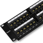 Rapink Patch Panel 48 Port Cat6 10G Support, Network Patch Panel UTP 19-Inch, Wallmount or Rackmount 1U Ethernet Patch Panel Punch Down Block for Cat6, Cat5e, Cat5 Cabling