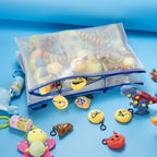 AUSTARK 10 Pcs Zipper File Bags, Waterproof Plastic Mesh Pouch for Office School, Board Game Storage Bags (A3 Size 16.9''x12'', White and Blue)