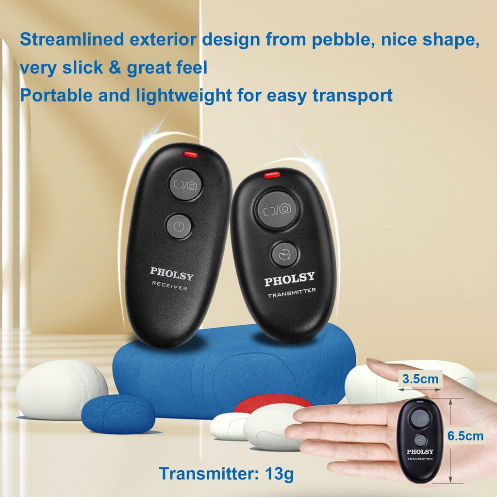 PHOLSY Wireless Remote Shutter Release C6 Compatible with Canon R8 R100 R7 R6 90D 250D 200D 850D SX50HS; for Olympus OM-1 EM1X EM1-II EM1-III EM5-III; for Fuji GFX100 X-H2S XT3 XT4 XT5 XT30; RS-60E3