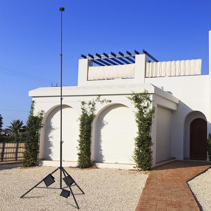 20FT/6M Tripod Stand - Heavy Duty Tripod Stand - Tall Tripods Air-Cushioned Telescoping Light Stand for Photography Overhead Shots, Sports(Aluminum Alloy)