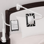 Gooseneck Kindle Holder for Reading in Bed - [Anti-Slip] Phone Holder for Bed, Kindle Paperwhite Stand Accessories, Overhead Cell Phone Clamp Mount for Desk, for Tablets 4-10 inches