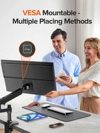 UPERFECT 24" 120Hz Portable Monitor 1080P 100% sRGB with Built-in Stand & VESA, HDMI USB-C FHD Travel Monitor for Laptop/MacBook/SteamDeck/Phone/Mini PC, External Second Screen for Gaming & Work