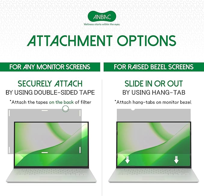 17.3 Inch Laptop Privacy Screen Shield for 16:9 Wide Display - Anti Glare Computer Privacy Screen Cover | Blue Light Blocking Screen Protector | Scratch Resistant UV Filter | Attachment Type