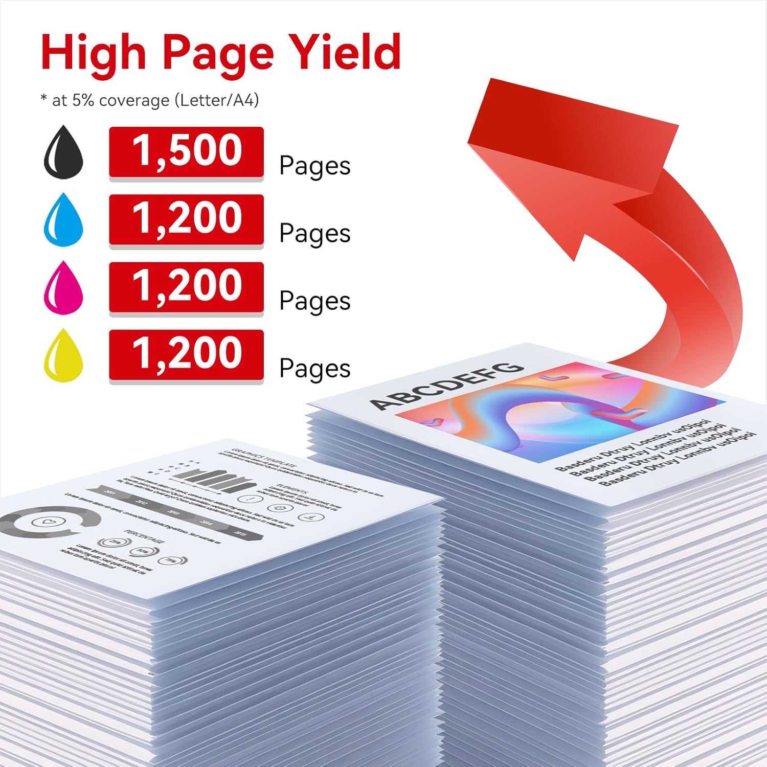 MYTONER 054 Toner Cartridge Set Replacement for Canon 054 054H CRG-054 for Color imageCLASS MF644Cdw MF642Cdw LBP622Cdw MF641Cw Printer 4 Pack High Yield Ink (Black Cyan Yellow Magenta)