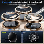 WSKEN for iPhone 16 Pro/iPhone 16 Pro Max Camera Lens Protector - [Original Shooting Model] Shatterproof Ultra HD Tempered Metal Glass Camera Screen Protector Cover Film Accessories