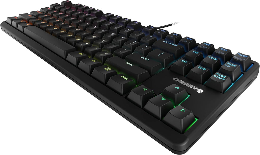 Cherry MX RGB Mechanical Keyboard with MX Red Silent Gold-Crosspoint Key switches for typists, Programmers, Creator, Coder, Work in The Office or at Home G80-3000N RGB (TenKeyLess (TKL)