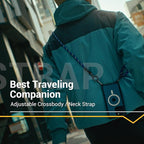 MAGEASY Universal Cell Phone Lanyard - Anti-Theft Thick Rope Crossbody Phone Strap for iPhone 16 Pro Max & Most Smartphones, for Men & Women | 8.3mm Reflect Black