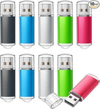 TOPESEL 16GB 10 Pack USB Flash Drive Flash Drive 2.0 Memory Stick Fold Storage Thumb Stick Jump Drive Pen Swivel Design for PC laptops, Tablets, TVs, car Audio (5 Mixed Colors)