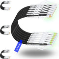 Rapink Patch Cables Cat6/ Cat6a 14ft (24 Pack) Slim, Cat6a Ethernet Patch Cable 10G Support, Snagless Cat 6 Patch Cable for Patch Panel to Switch, Flexiable Cat6 Ethernet Cable Black