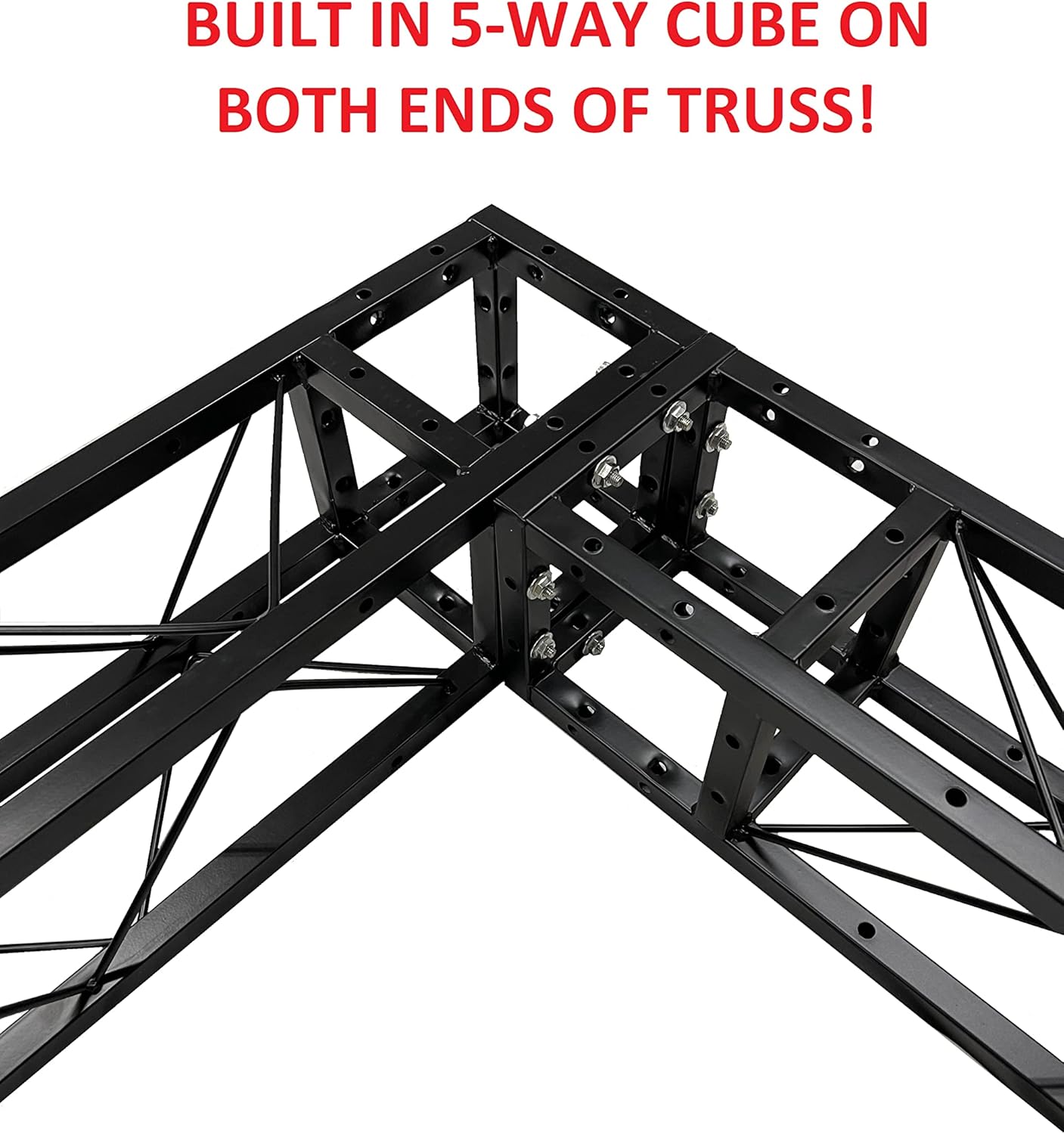 Cedarslink 2 Meter 6.56 ft. Square 8"x8" Black Trussing Box Truss Section Bolted