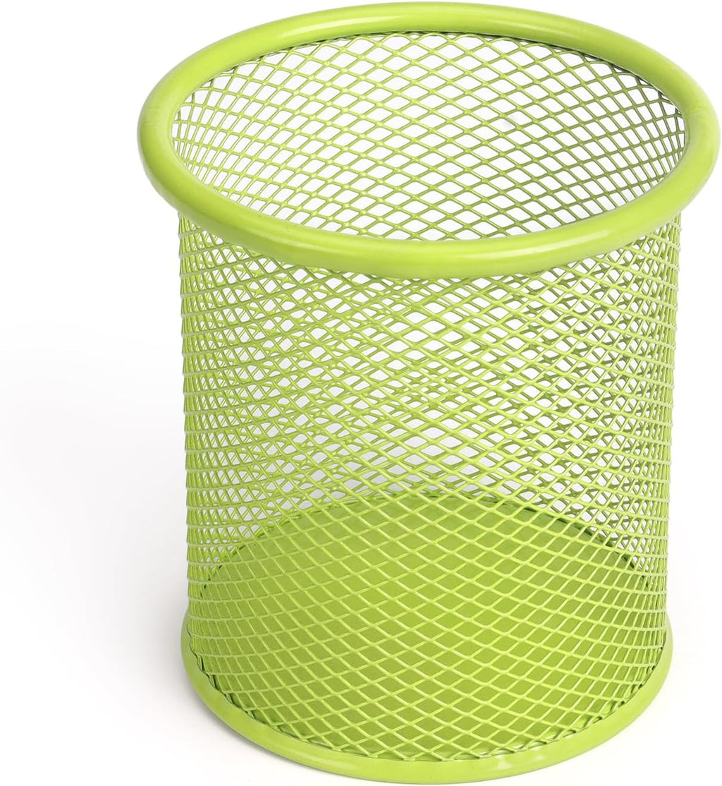 Tamaki Pen Holder Cup for Desk, Wire Mesh Pencil Cup Holder for Desk Office Pen Organizer (Green)