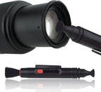 Camkix Camera Lens Cleaning Kit - Air Blower, 2in1 Lens Cleaning Pen, Cleaning Brush, Spray Bottle w/Cleaning Solution, Lens Cleaning Paper Tissue (50 Sheets), Microfiber Cleaning Cloths- for Lenses