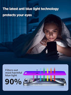 Compatible for iPhone 16 Pro Max Privacy Screen Protector Tempered Glass 6.9 Inch, Pink Gradient Anti Spy Anti Blue Light HD Easy Installation